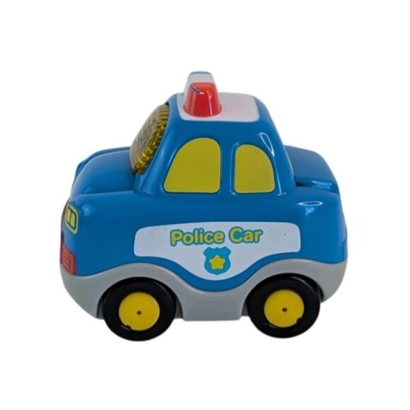 Vtech Go Go Smart Wheels Police Car Lot of 2 Blue White Lights Sounds Tested - Picture 3 of 14